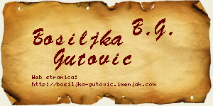 Bosiljka Gutović vizit kartica